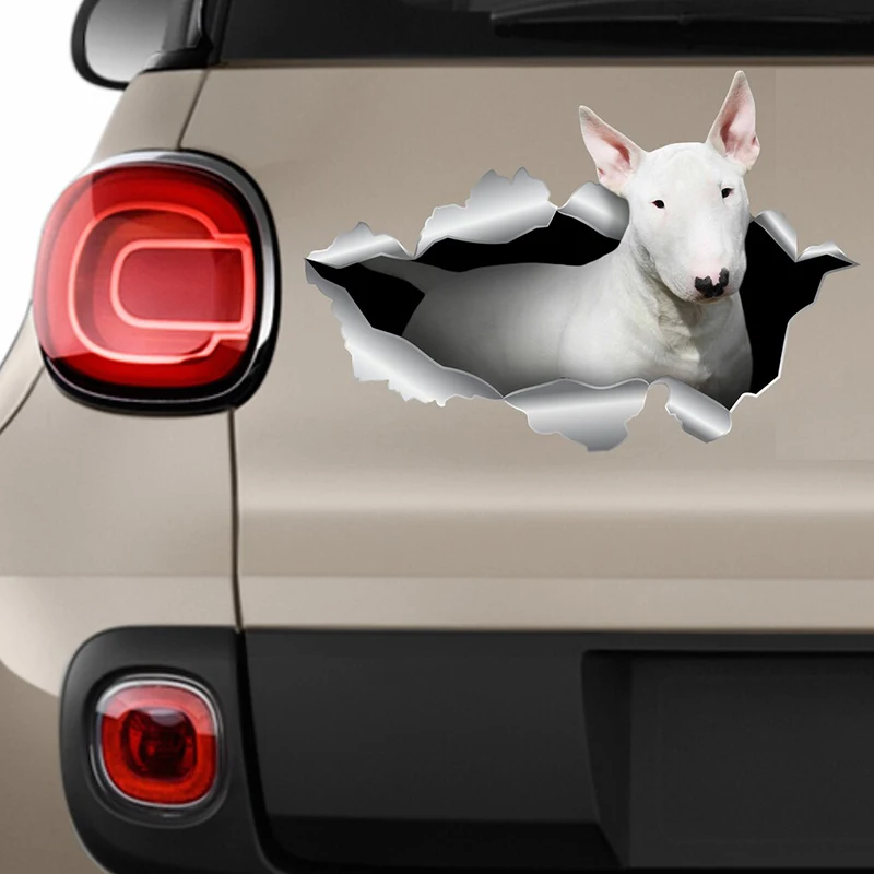 S62228# Car Sticker Bully Pit Little Bull Terrier Dog Animal Waterproof Vinyl Decal Accessories Decor Pegatinas Para Coche - купить по
