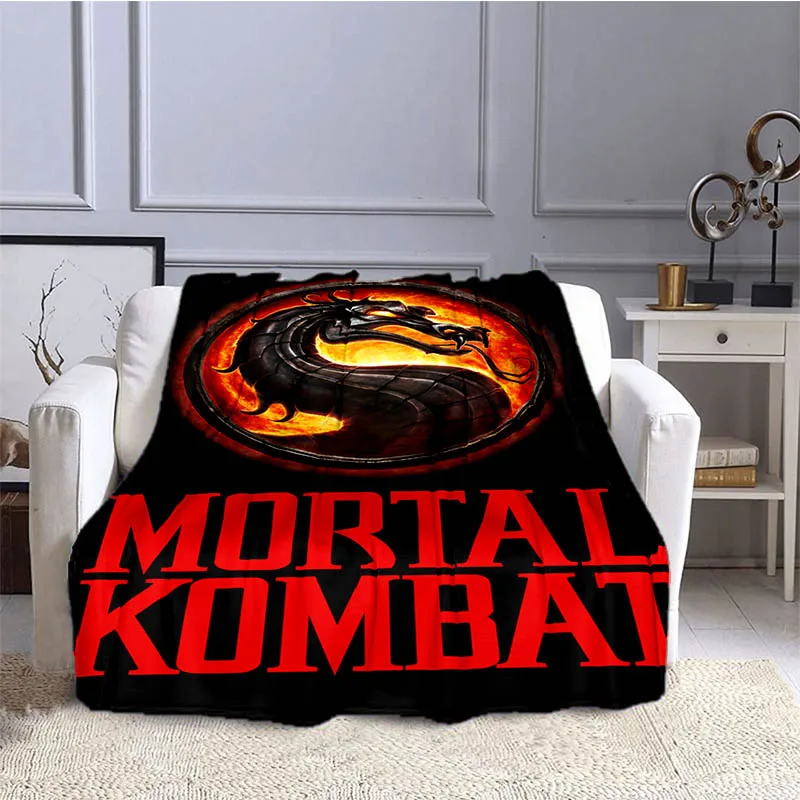 

Mortal Kombat Logo Print Blanket Kids Warm Blanket Flannel Blanket Soft and Comfortable Blanket Home Travel Blanket