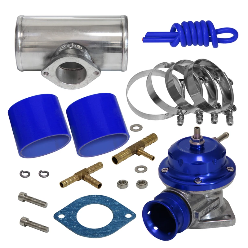 

30psi Turbo Blow Off Valve Type RS/RZ with 3inch Flange Aluminum Coupler Pipe Kit Black/Blue/Red