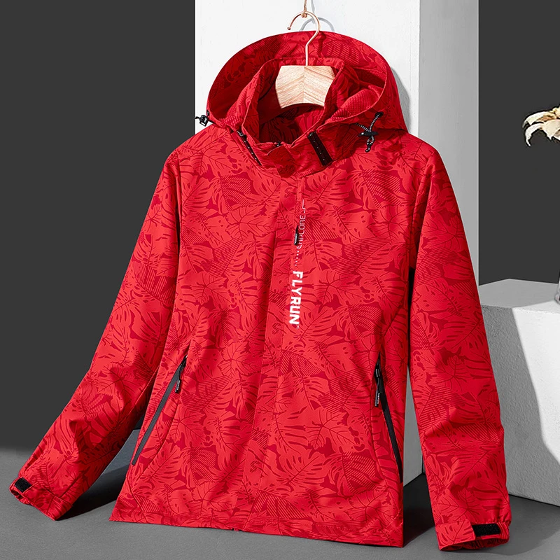 

Men's Waterproof Cycling Jacket Removable Cap Breathable Windproof Sport Casual Coats Training Hiking Bicycle Mtb Jackets Homme