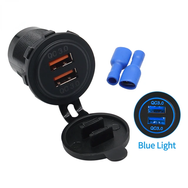 

Автомобильное зарядное устройство QC 3,0, быстрое зарядное устройство с 2 USB-портами