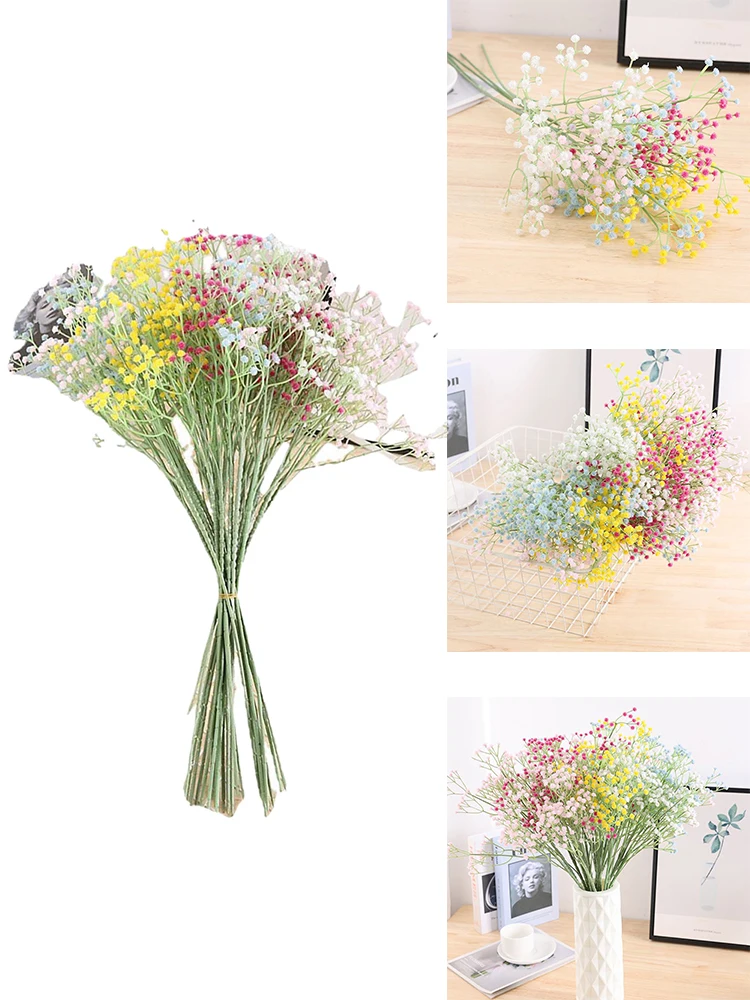 

1Bunch Artificial Gypsophila Flowers Fake Baby Breath Silk Bouquet For Home Decorative DIY Wed Party Decoration Fake Flower