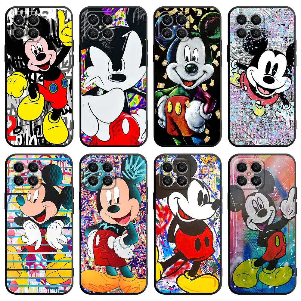 

Case For Huawei Honor X8 8X X7 50 70 Lite P30 Pro P40 X9a X8a 90 Magic 5 Silicone Phone Cover TPU Fundas Art Mickey Mouse Shell