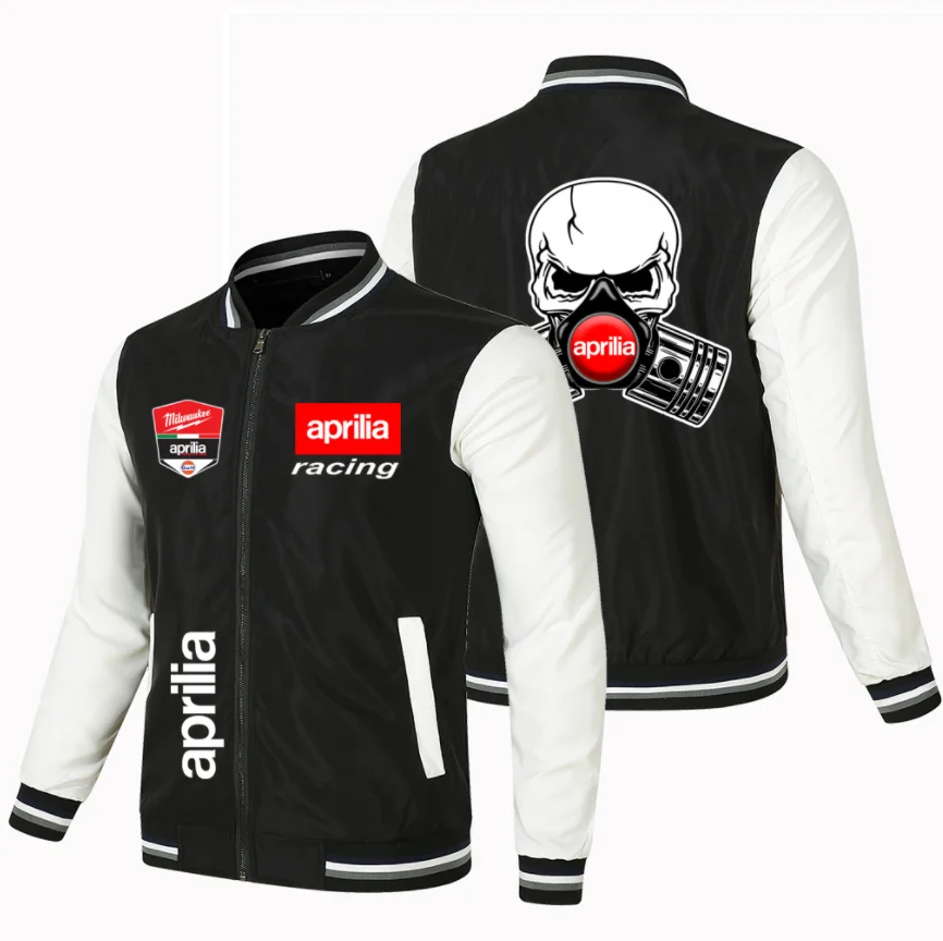 

2022 NEW Baseball Jacket Spring Autumn Fleece Cotton Slim Fit Jacket Aprilia Car Logo Sweatshirt Fashion Hip Hop