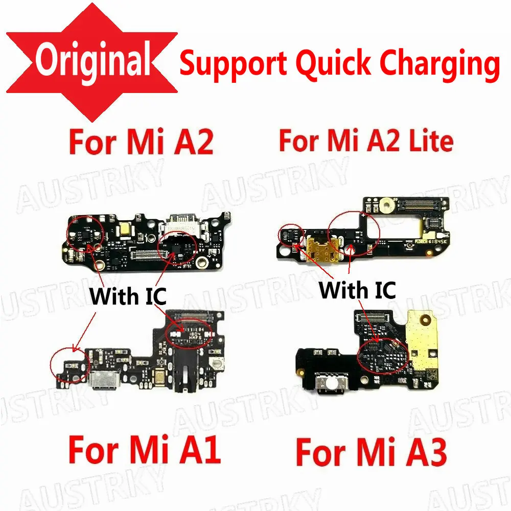 

Original Power Charger Dock USB Charging Port Plug Board Flex Cable for Xiaomi Mi A2 Lite A1 A3 CC9E