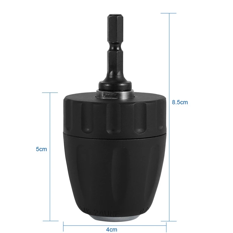 

Big Deal 0.8-10MM Keyless Drill Chuck Conversion Tool 3/8Inch-24UNF Adapter With Hex Shank 1/4 Inch Hex Shank Quick