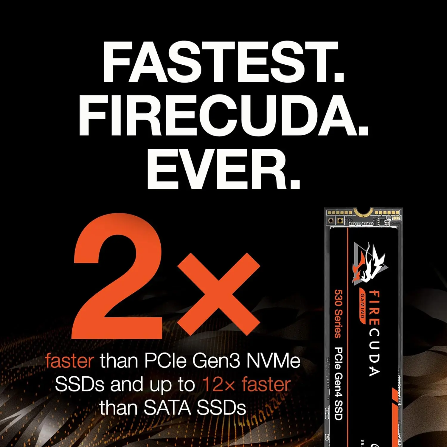 Твердотельный накопитель Seagate FireCuda 530 NVMe M.2 PCIe Gen4 X4 1 ТБ/2 ТБ 7300 МБ/с 3D TLC-NAND 640 TBW