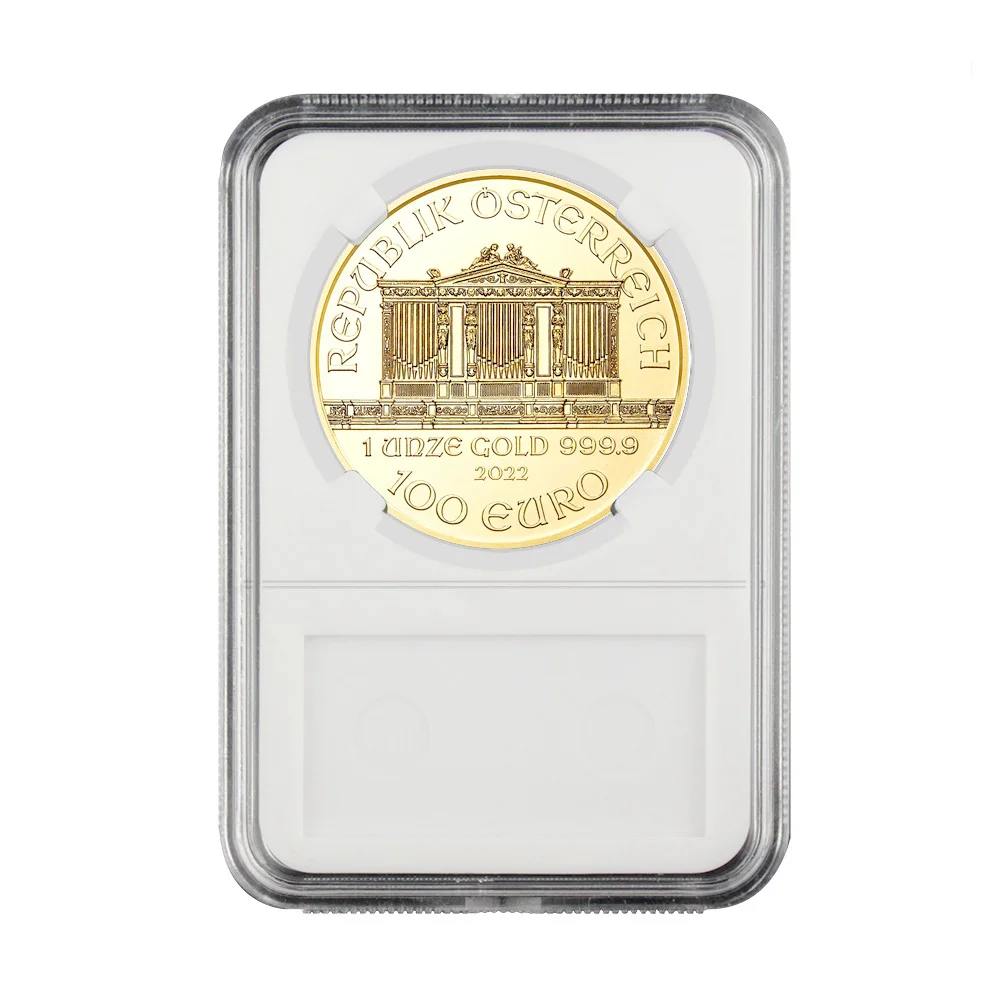 

2022 Австрия, 1 унция, золотые филармонические коллекционные украшения, позолоченные Сувениры и подарки, копия памятной монеты
