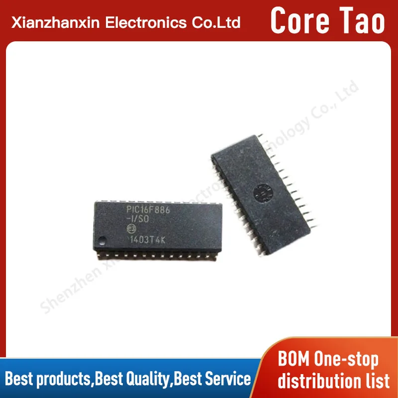 

5~10PCS/LOT PIC16F886-I/SO PIC16F886 SOIC-28 Micro controller