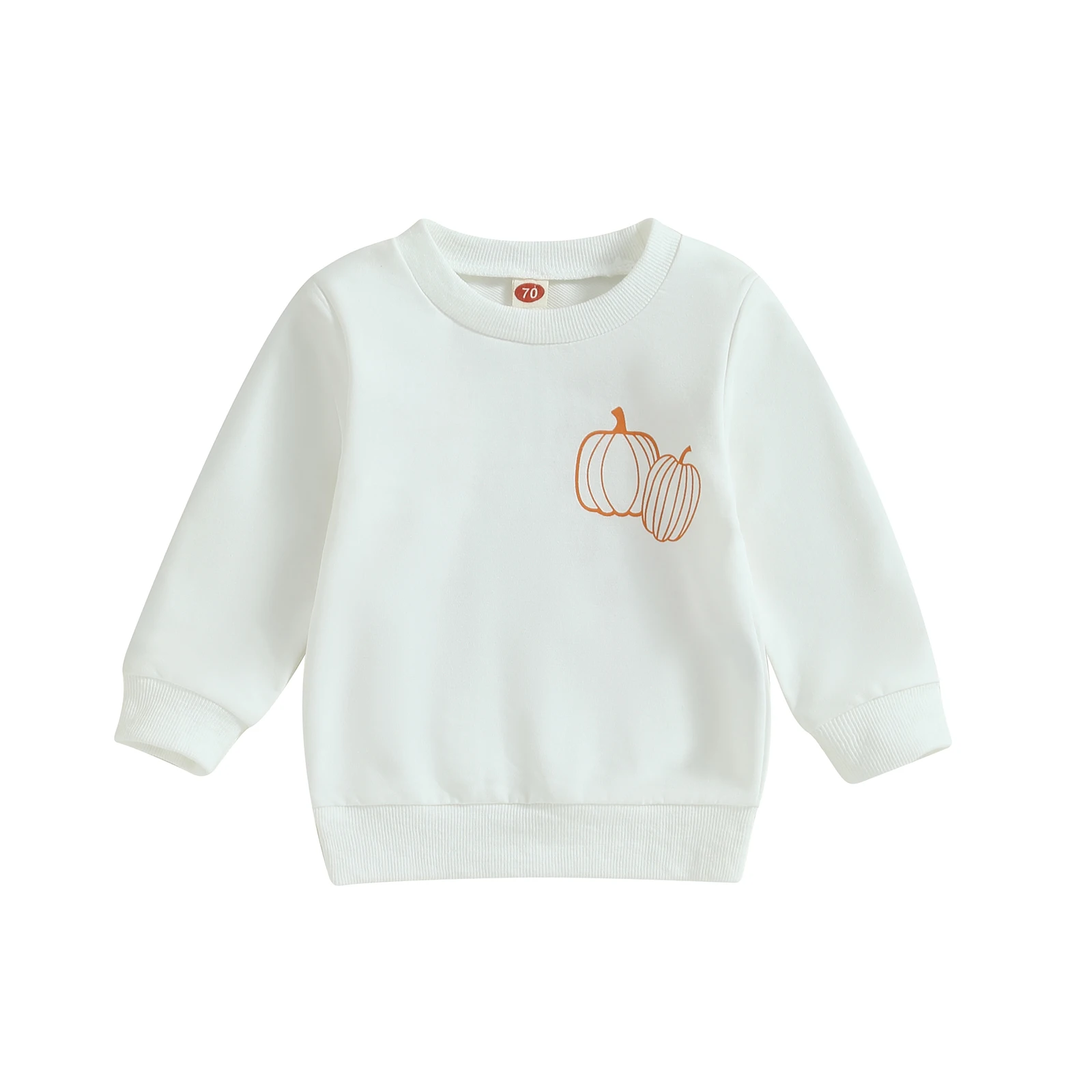 

BeQeuewll Baby Boys Girls Fall Hoodie Long Sleeve Crew Neck Letters Pumpkin Print Sweatshirt Halloween Clothes for Girls Boys