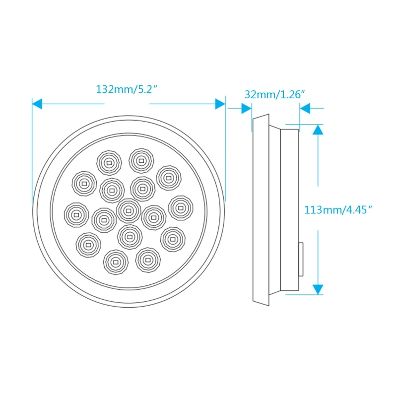 Задний фонарь 12-24 В 16 светодиодов | Автомобили и мотоциклы
