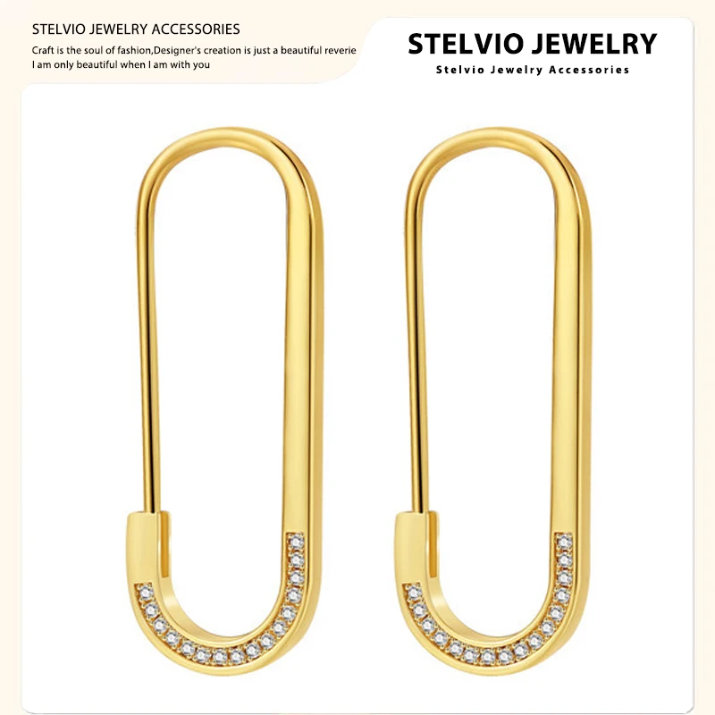 

STELVIO Pin Ear Buckle Euramerican Light Luxury Personality Earrings For Women's High Sense Design Simple Jewelry