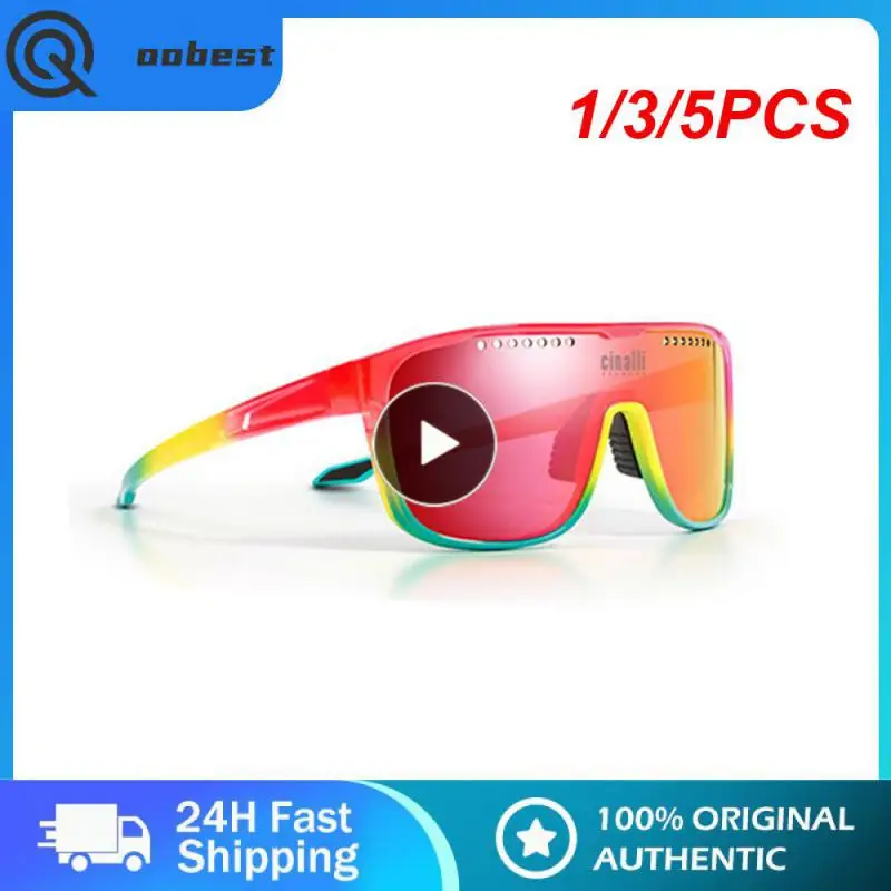 

1/3/5PCS Outdoor Riding Glasses Color Changing Film Transparent Sunglasses Unisex Windproof Polarized Cycling Eyewear