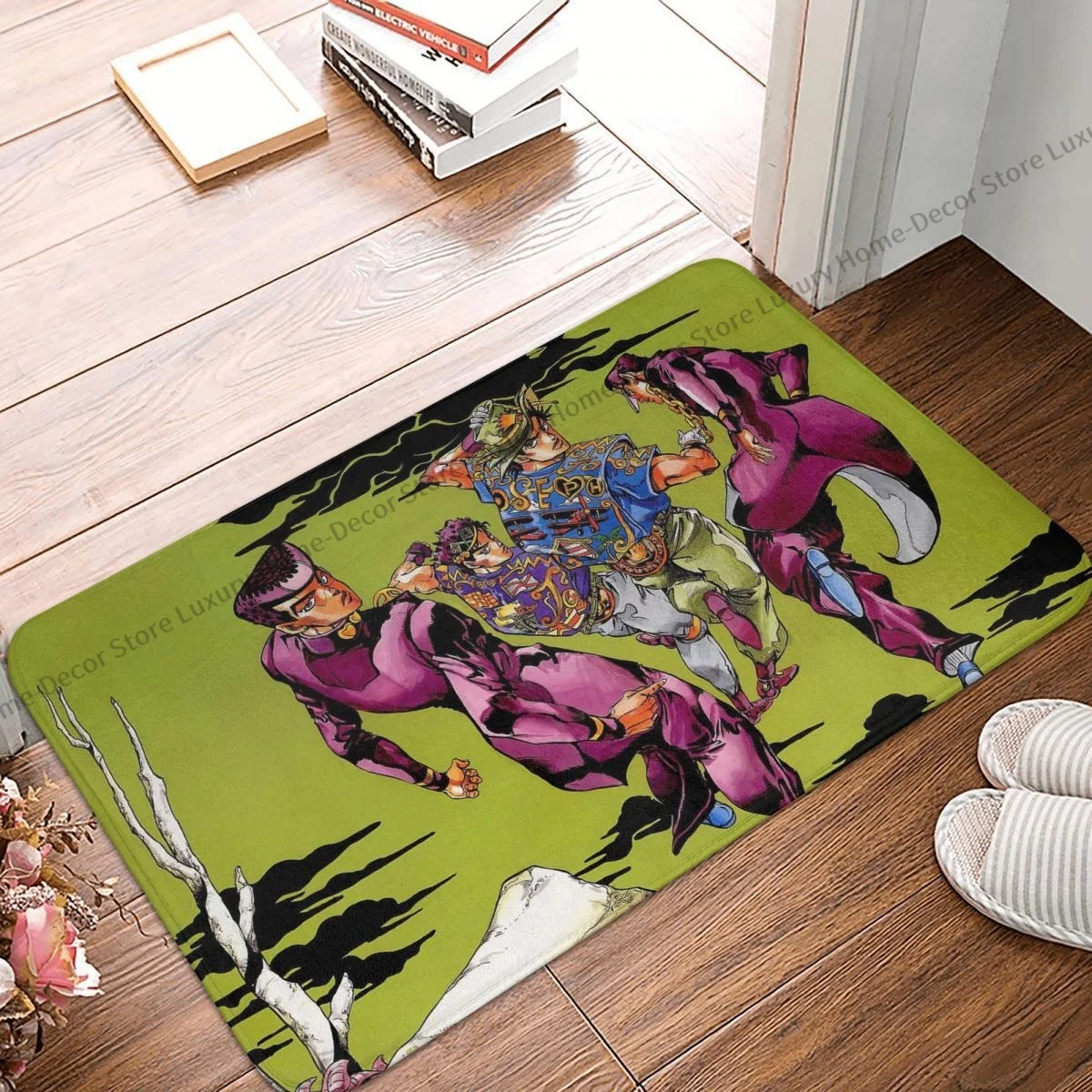 

JoJo's Bizarre Adventure Bath Mat Doormat Kitchen Carpet Balcony Rug Home Decor