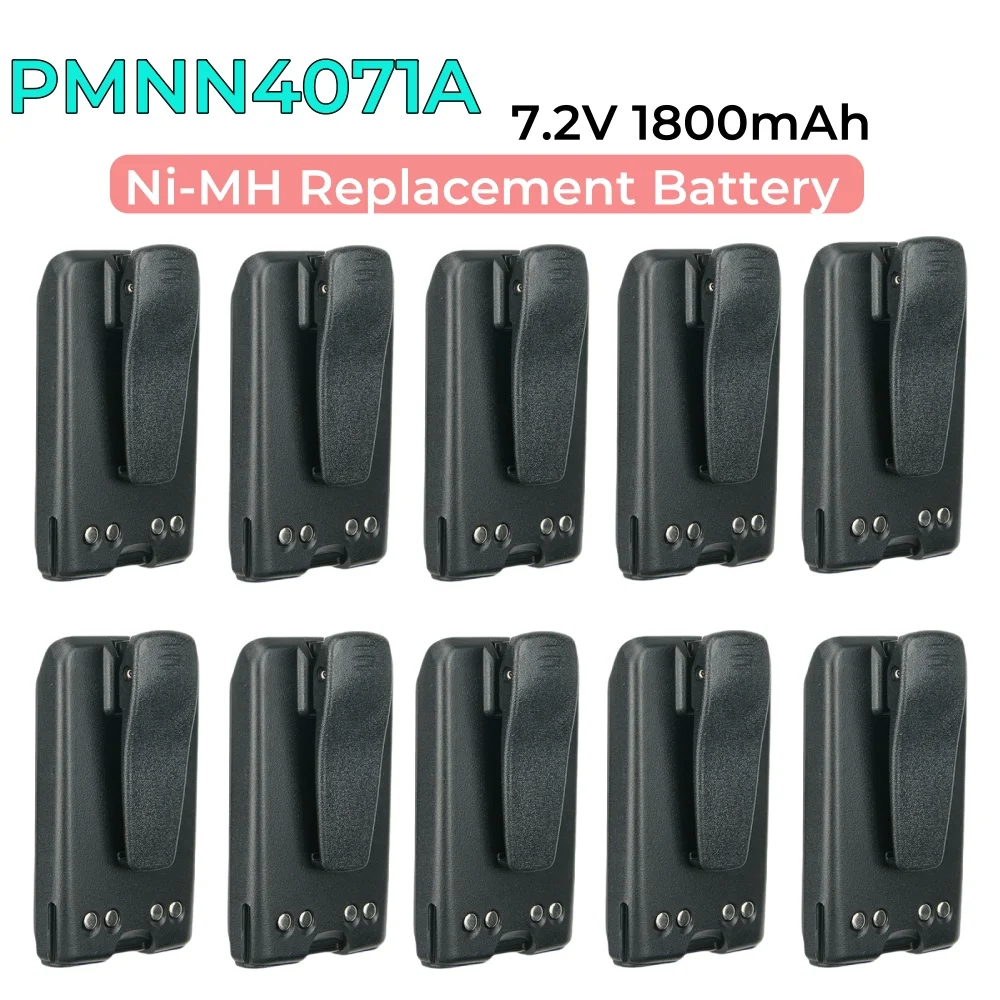 Фото 10 шт. PMNN4071A 7,2 В 1800 мАч Ni-MH сменный аккумулятор для Motorola Mag One A8 A6 BPR40 PMNN4071 PMNN4071AR двусторонние радиостанции №1