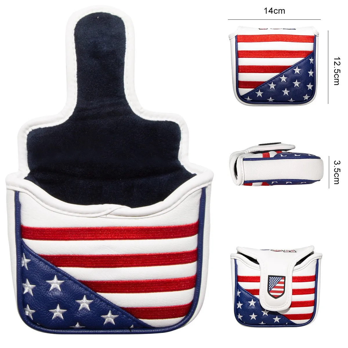 

Golf American Mallet Putter Head Covers Square/Half Circle Series