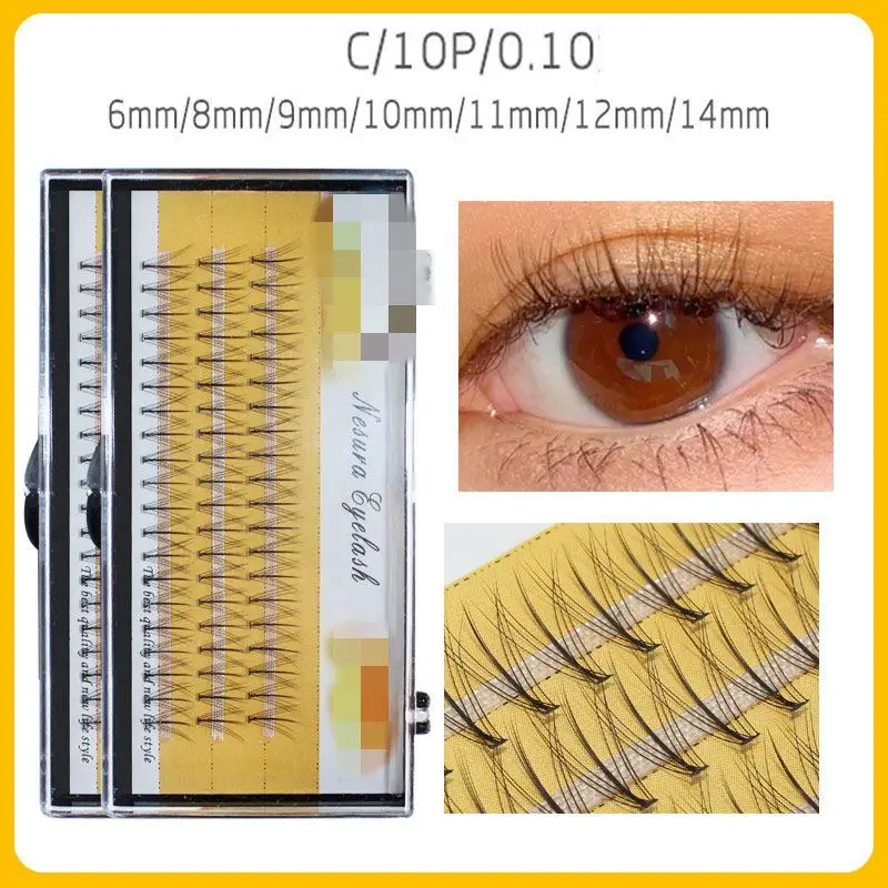 

60 Cluster 0.1mm C Curly Fake Lash Grafting Eye Makeup Scarecrow Hair Grafting Eyelashes New In Faux Mink False Eyelashes
