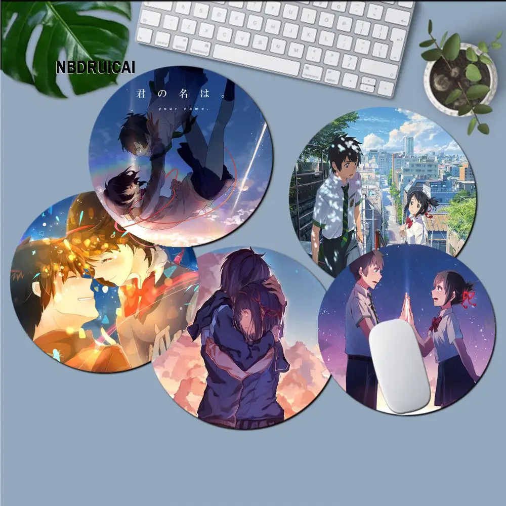 

Your Name INS Tide Round Desktop Desk Mat Kawaii Gaming Accessories Students Writing Pad Mouse Pad Office Desk Accessories