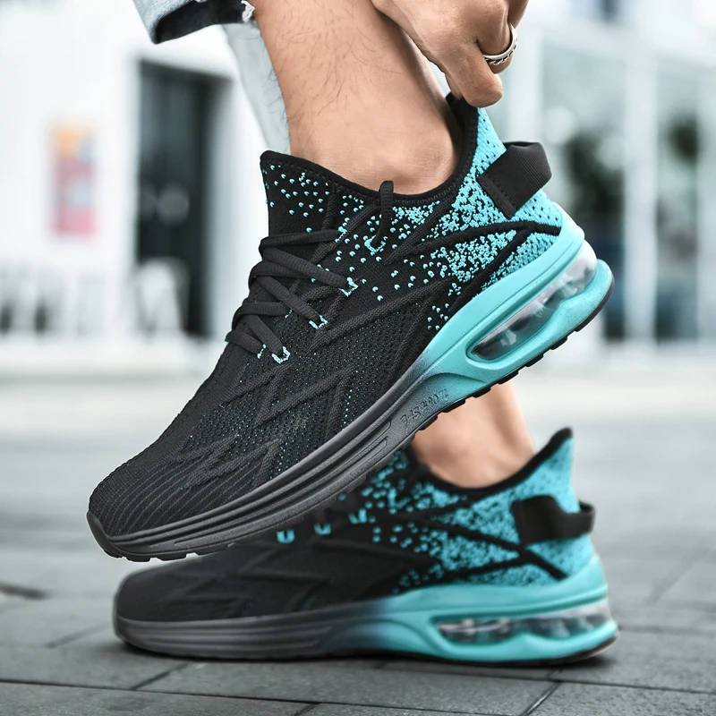 New Air Cushion Men's Sneakers Summer 2022 Breathable Lightweight Sports Running Shoes Men Big Size 48 Comfortable Men Shoes