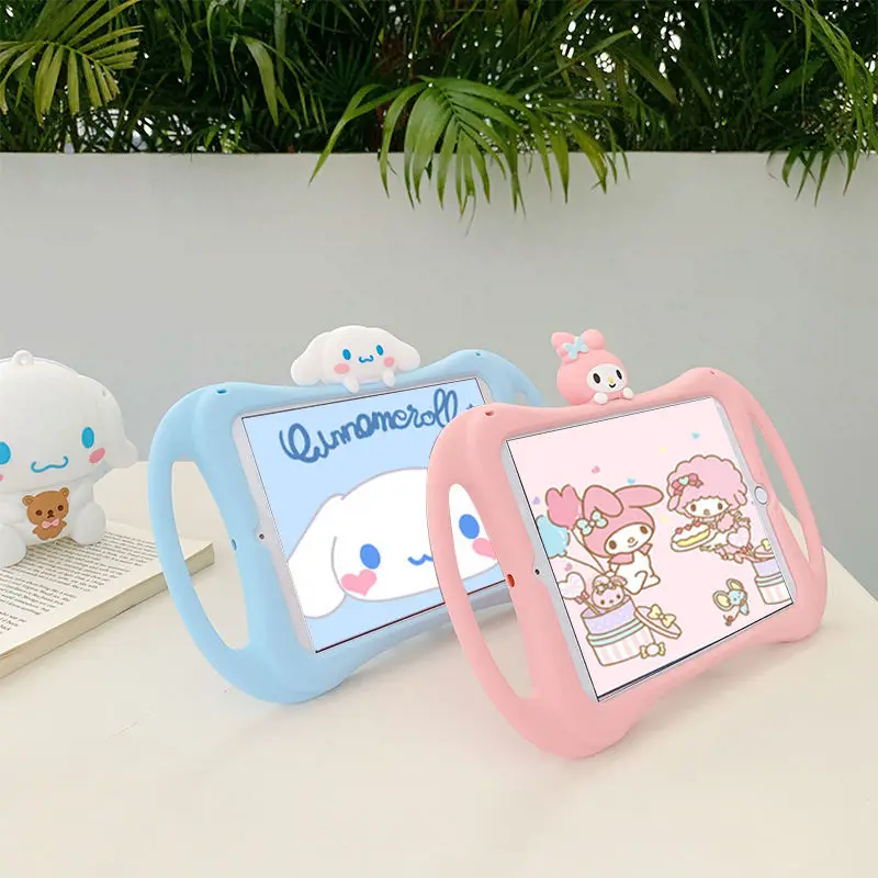 

Hello Kitty Melody Cover for iPad Pro2020 2018 Cartoon 3D Doll with Handle Shockproof Case for iPad Air Mini1/2/3/4/5 11in 9.7in
