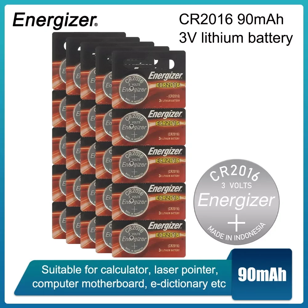 

NEW2023 Original Energizer CR2016 DL2016 DLCR 2016 3V Lithium Batteries For Watch Toys Calculator Weight Scale Button Cell Batte
