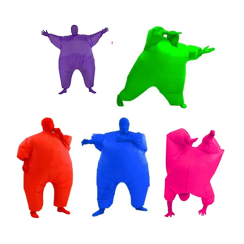 

Adult Chub Suit Inflatable Blow Up Color Full Body Costume Jumpsuit Blue Green Red Purple Pink Color Full Body Inflated Garment