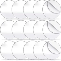 30pcs 3 inch clear acrylic circle blanks scratch free craft blanks discs with protective wrap for keychains diy projects
