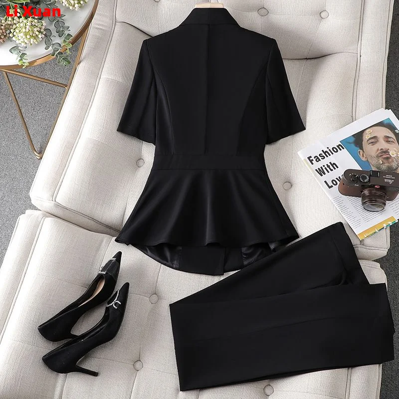 New Elegant Women Formal Suits For 2023 Summer High Quality Fashion Slim Casual Blazer And Pants Office Ladies Work Wear