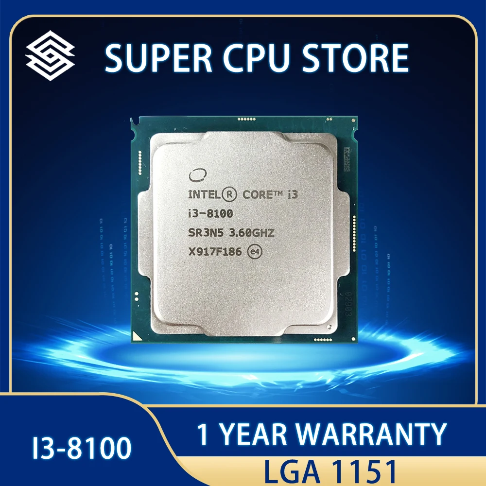 

Процессор Intel Core i3-8100 i3 8100, 6 Мб, 85 Вт, 3,6 ГГц, четырехъядерный, LGA 1151