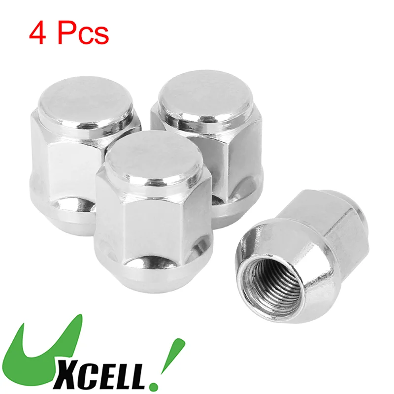 UXCELL 4 шт. M12x1 25 колесные наконечники хромированная выпуклая желудь гайки конус