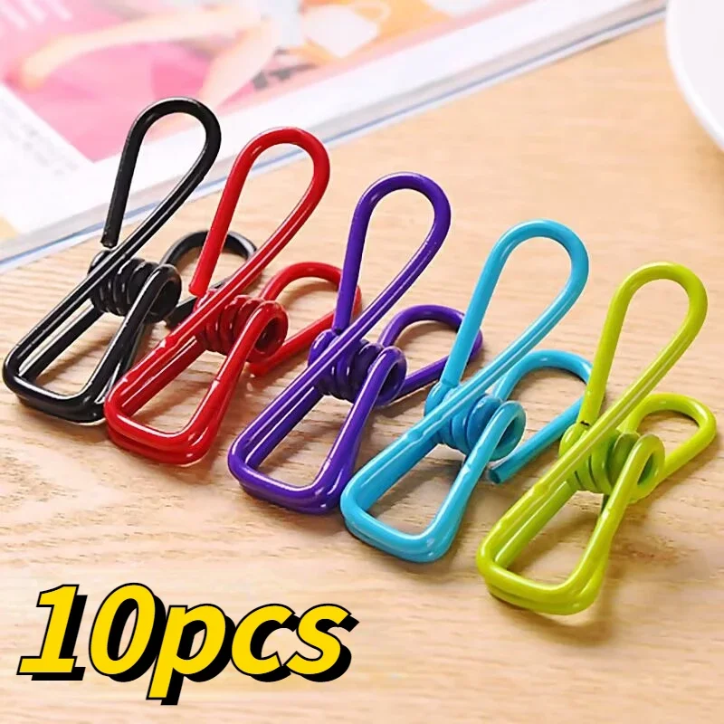 

10 шт., прищепки для вешалки одежды, из нержавеющей стали