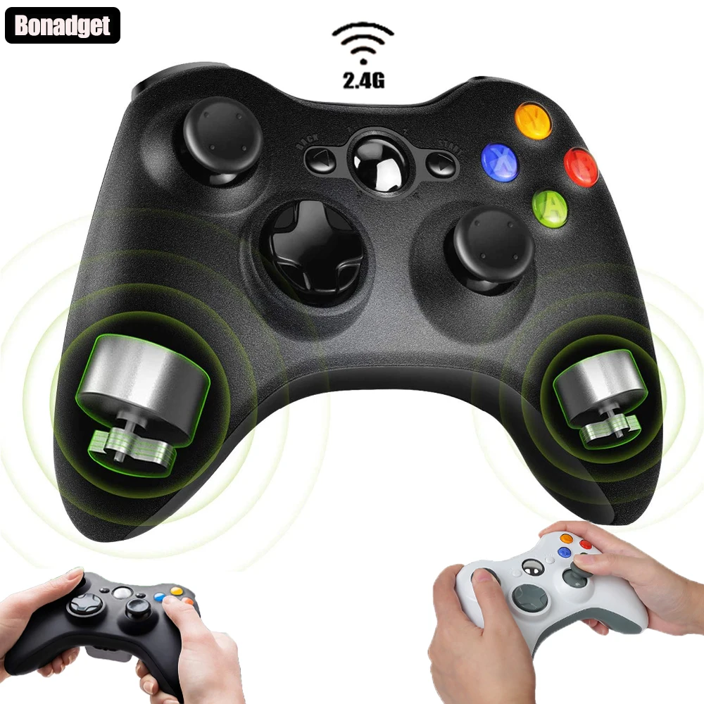 2.4G Wireless Controller For Xbox 360/360 Slim/PC Gamepad Video Game 3D Rocker Dual Vibration Sensing Console Gaming Accessories