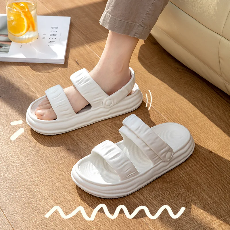 Slippers Women's Thick Bottom Heightened Non-slip Breathable Non-smelly Foot Slippers Home Personalized Deodorization