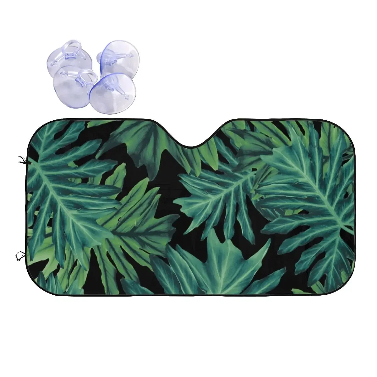 Тропические ночные листья джунглей солнцезащитный козырек на лобовое стекло