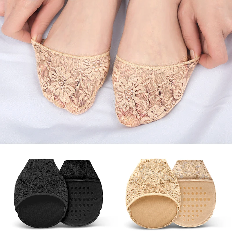 

Lace Five Toes Forefoot Pads For Women High Heels Half Insoles Silicone Honeycomb Forefoot Insoles Gel Insoles Shoe Cushion