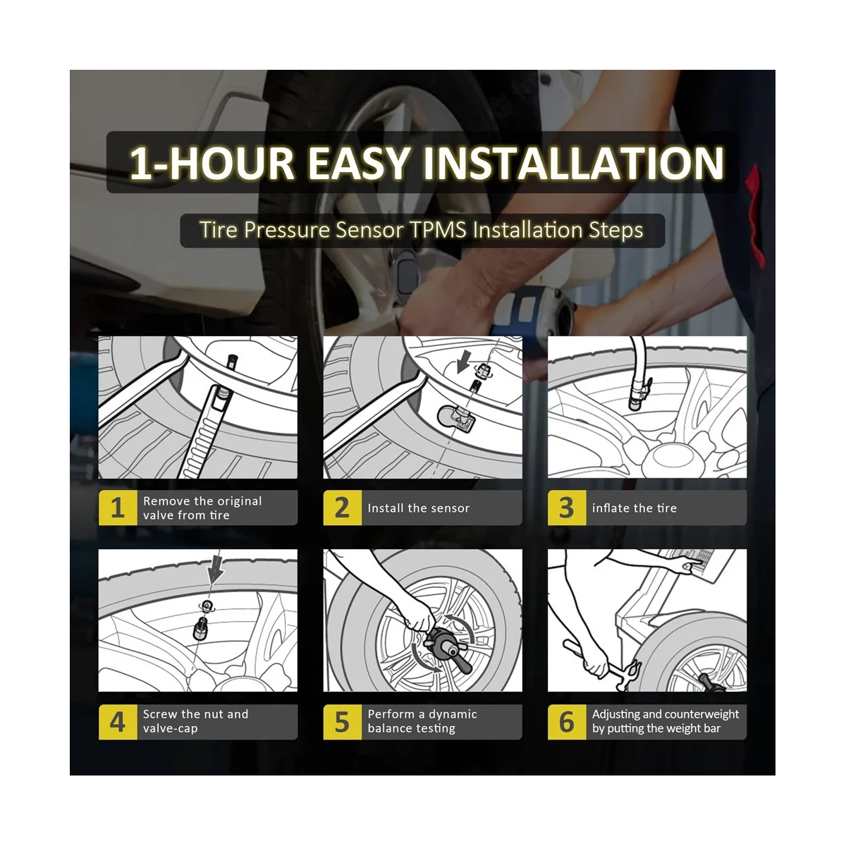 4 шт. датчик давления в шинах 315 МГц
