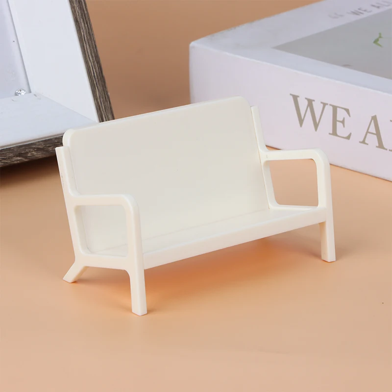 

Simple White Bench Style Business Card Holder Stand Case Modern Sofa Name Card Desktop Organizer School Office Supplies