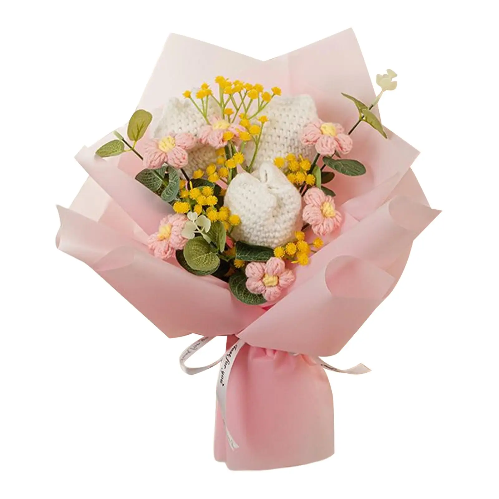 

Букет искусственных цветов для вязания крючком