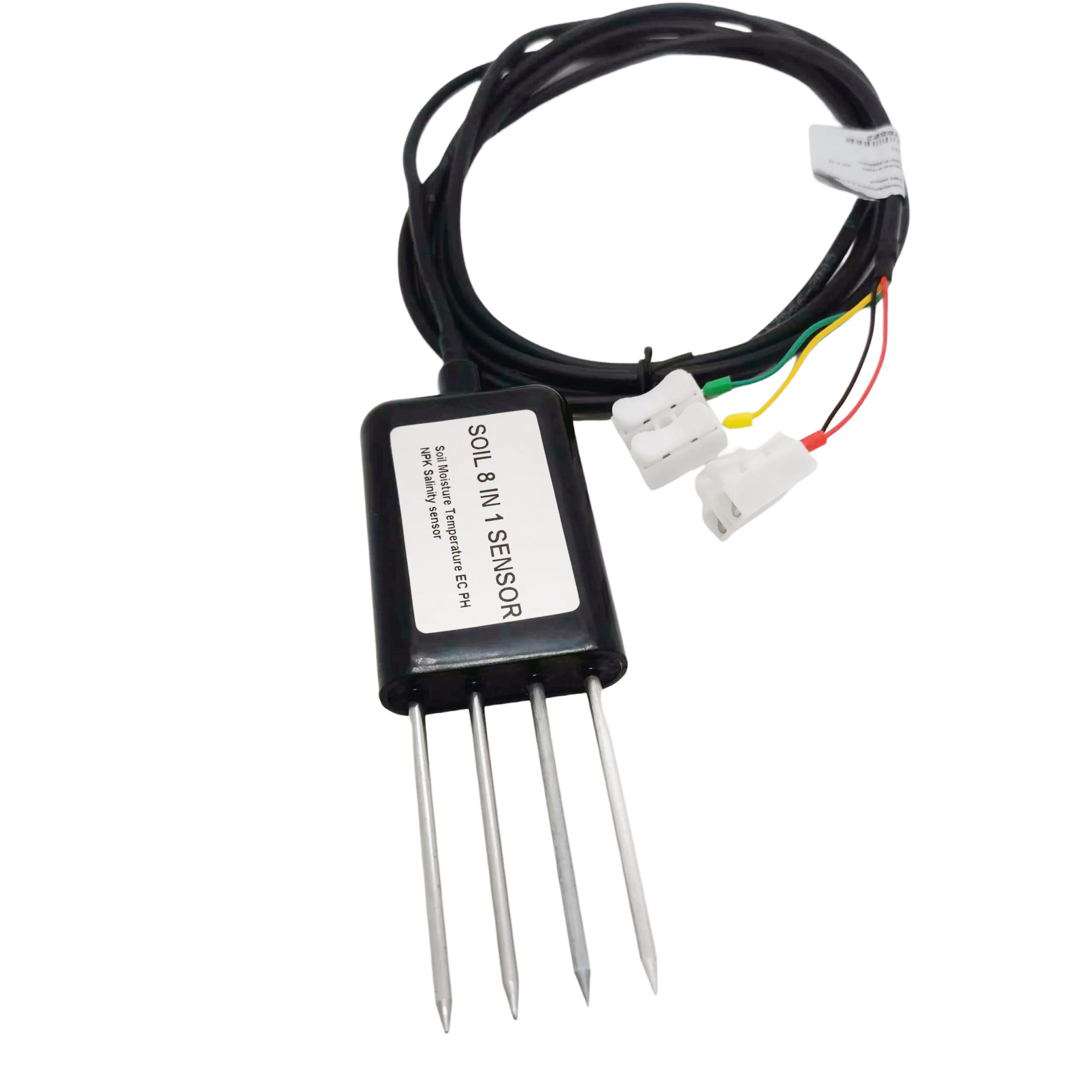 

SOIL 8 IN 1 LORA LORAWAN RS485 SOIL MOISTURE TEMPERATURE EC PH SALINITY NPK SENSOR