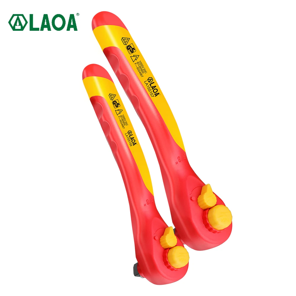 LAOA VDE Insulated ratchet spanners Voltage resistant 1000V New energy car repair Quick socket spanner
