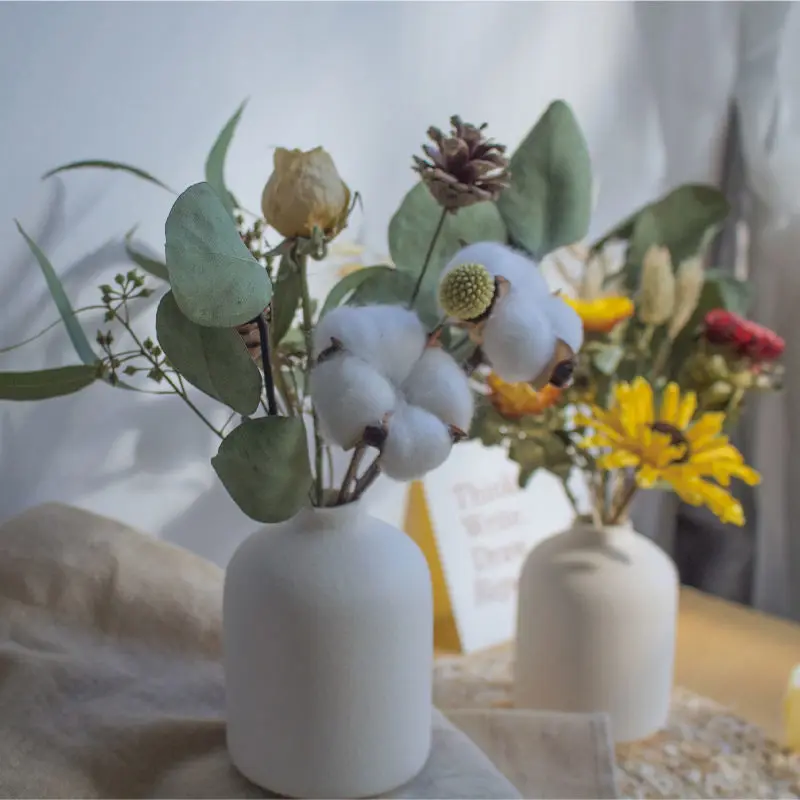 

10cm White Small Vase Home Decoration DIY Dried Flower Decoration