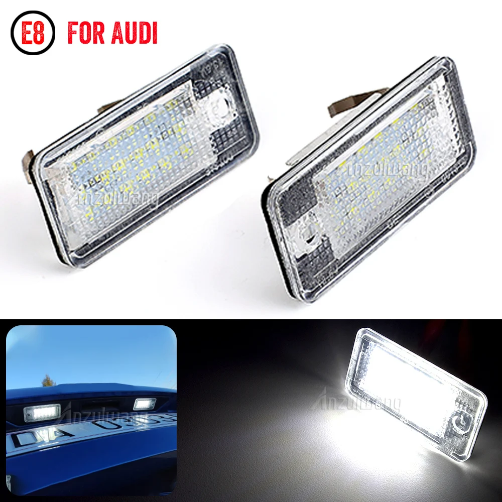 

2Pcs License Plate Light For Audi A3 S3 A4 S4 B6 A6 S6 A8 S8 LED Light For Car License Number Plate Light Lamp Car Lights Hot