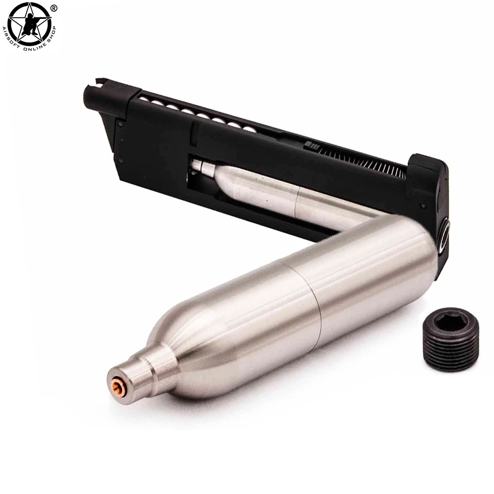 Многоразовый картридж AOLS CO2 емкостью 12 г/зеленая зеркальная капсула для