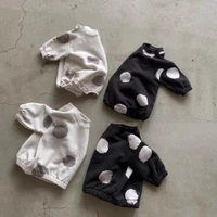 2022 spring new baby long sleeve bodysuit fashion big dot print girl clothes cute baby loose jumpsuit casual infant tops