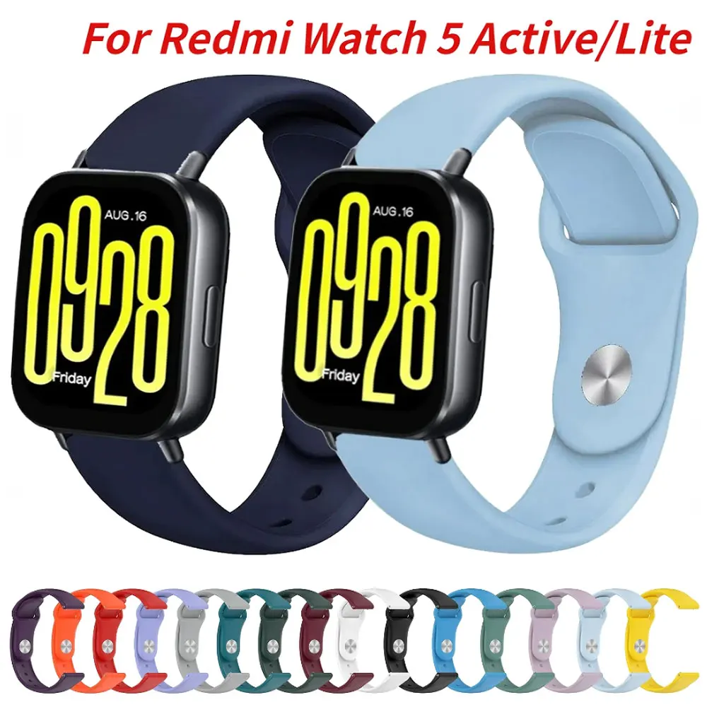 Активный ремешок для Redmi Watch 5 силиконовый цветной спортивный браслет Xiaomi S4 Lite