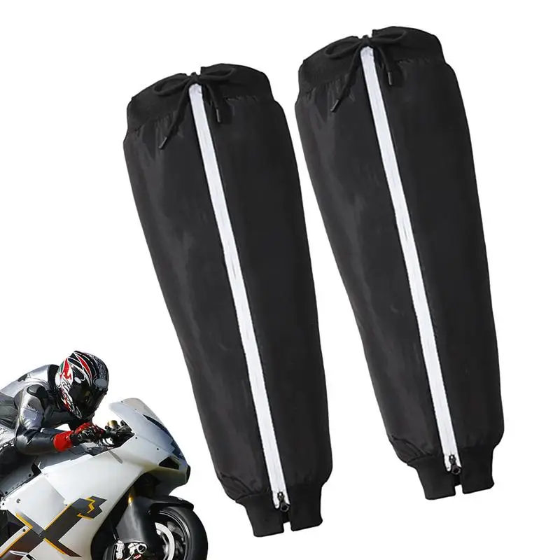 

Motorcycle Warm Knee Pads With Reflective Strips Thickened Velvet Winter Wrapped Electric Vehicle Zipper Leg Pads Knee Protector