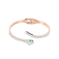 european and american fashion popular snake shaped titanium steel bracelets womens bracelet stainless steel diamond accessories