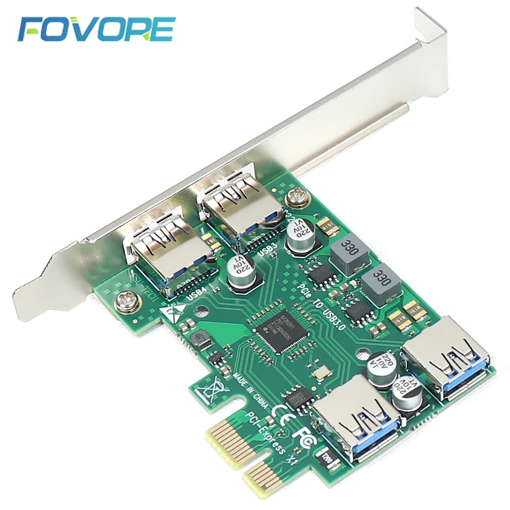 PCI Express USB адаптер PCIE 4 порта на 3 0 контроллер 5 Гбит/с USB3 PCI-e Плата расширения чип NEC