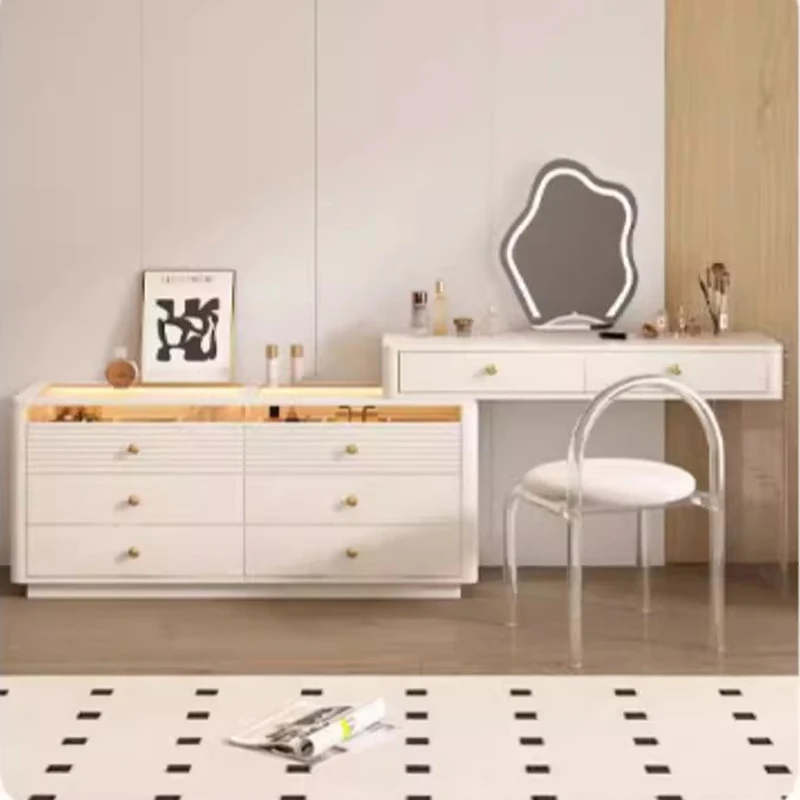 Białe klasyczne komody szafki nocne salon biurka komputerowe toaletka kobiety próżność Pentiadeira Feminina meble salonowe