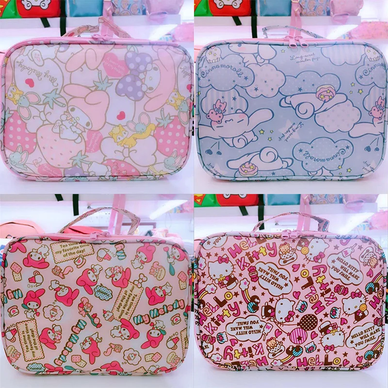 

My Melody Cosmetic Bag Sanrio Kawaii Anime Girly Heart Cinnamoroll Cute Cartoon Pom Pom Purin Storage Bag Toy for Girls